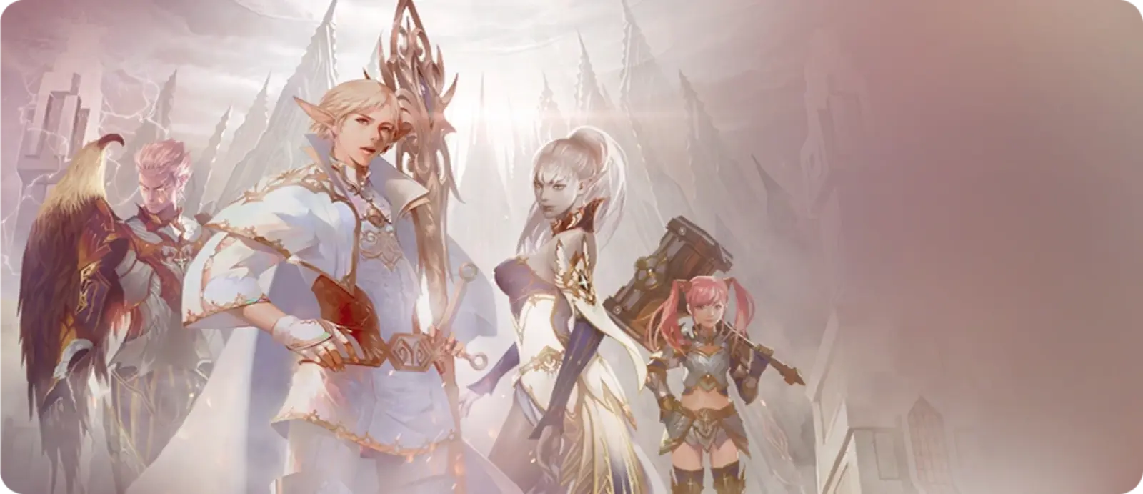 Набор рас и классов задаёт хроника: камаэль (Kamael) на Interlude нет Расы Lineage 2 на фоне города