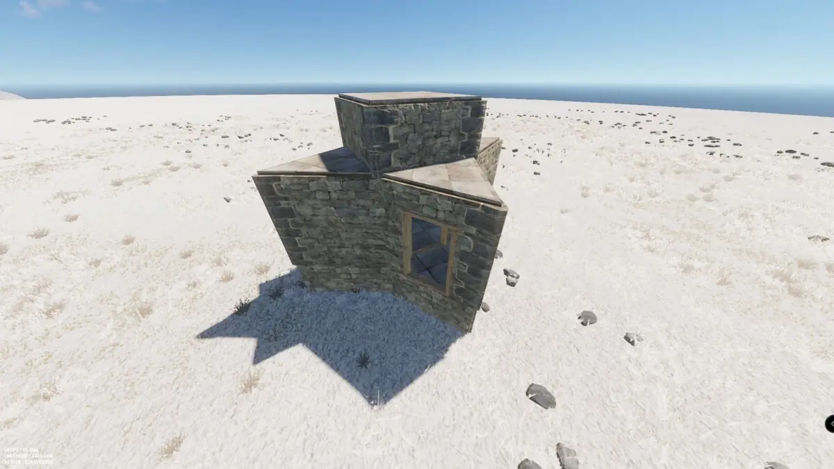 Компактный отпечаток фундамента базы Rust 2x1